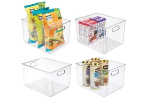 Perfect Quality Kitchen Refrigerator Cleaning Supplies Clear Plastic Pantry Organization and Storage Bins