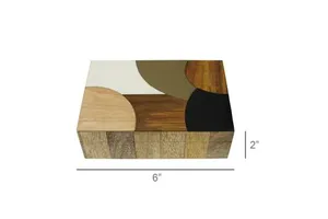 Decorative Patterned Wooden Modern Luxury Jewelry Keepsake Box for Living Room