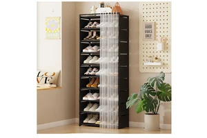 High Quality Economical Household Simple Shoe Rack Multi-Layer Dust-proof Cabinet for Indoor Storage Space-Saving Shoe Cabinet