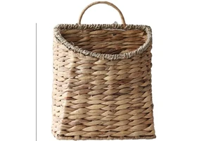 Multi-Functional Handmade Water Hyacinth Seagrass Hanging Flower Wicker Storage Baskets For Garden Farmhouse Home Decoration