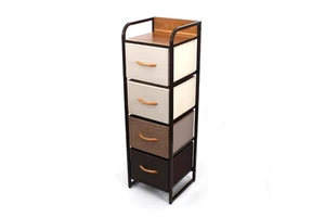 Customized 5L-602 The Space Prince 4-Drawer Easy Pull Fabric Drawers Vertical Storage Tower Dresser