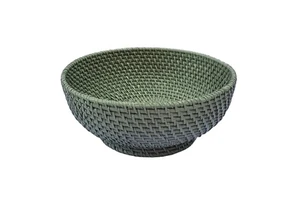 Rectangle Rattan Wicker Serving Basket for Kitchen & Living Room Storage Home Organization Classic Style Made in Vietnam
