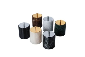 Wholesale Price Modern Design Natural Marble Storage Canister for Bathroom and Living Room Decoration