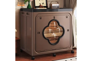 WANUO Stylish 180L Household Plastic Storage Bin Multi-Purpose Storage Box Collapsible Kids' Toy Storage Bin
