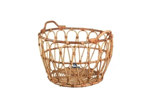 Wholesale Vietnamese Straw Basket Woven Seagrass Natural Rattan Handmade Storage Basket With Handles 2023