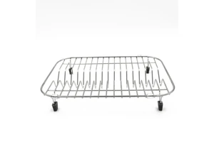 Kitchen 304 Stainless Steel Adjustable Portable Storage Rack Dish Organizer Sink Holder for Plate Drying Cabinet (36x27.5x5.5cm)