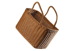 Hand-Woven Rattan Foldable Multifunction Storage Baskets High Quality Wicker Woven Flower Place Natural Decoration