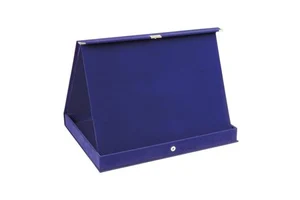 Blue Velvet Decorative Storage Box 26x21 cm for Plaques and Memorabilia
