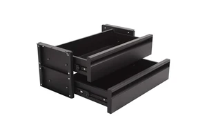 JH-Mech 2Pcs Punch Storage Box Table Drawer Pencil Tray Self-Stick Pull Out Storage Organizer Under Desk Storage Drawer