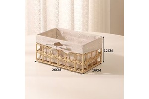 Handmade Simple Style Storage Boxs High Quality Home Decor Paper Rope Storage Basket with Removable Liner Rectangle Shape
