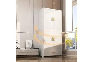 Decorative Home Storage Cabinet Wooden Look PP Material Eco-Friendly Factory Price Low MOQ