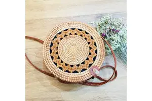 Vietnam Handmade New Item Rattan Basket High Quality Bamboo Wicker Crafts For Home Decoration