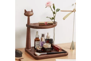 Handmade Creative Decorative Solid Wood Office Organizer Entrance Key Storage Box for Foyer Living Room Desktop Cosmetic Shelf