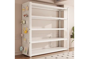 Balcony Storage Rack Multi-Tier Floor-Standing Modern Minimalist 6-Shelf Steel Shelving Unit Display Rack Household