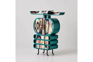 Modern Art Style Storage Cabinet - Multifunctional Round Cabinet, Stylish Home Decoration