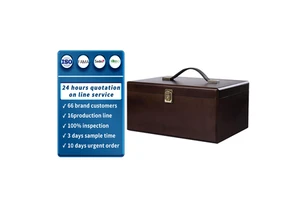Wooden Storage Box with Hinged Lid Vintage Decorative Boxes for Keepsake Gift Treasure Memory Box