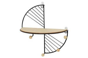 Fan-shaped Wall-mounted Iron Art Storage Decorative Shelf Metal Storage Rack Creative Home Decoration Organizing Rack for Wall