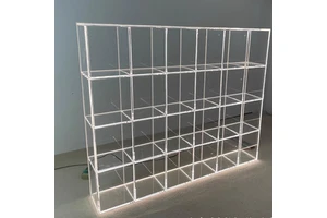 Transparent Acrylic Display Cabinet & Shoe Rack Hand Rack Home Storage Rack for Living Room-Model 007