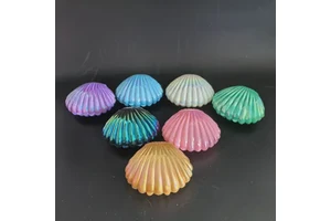 Manufacturer Direct Sales 10 Pcs Creative Exquisite Pearl Color Electroplating Shell Candy Box Plastic Personalized Storage Jar