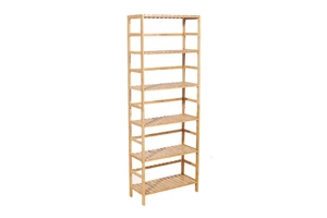 Modern Bamboo 6-Tier Standing Multifunction Durable Storage Rack Shelves for Kitchen Bathroom Living Room-Eco-Friendly