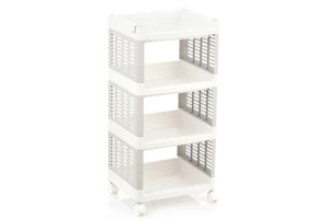 Kitchen Storage Holders Small Size Plastic Food Shelf Stand Kitchen Appliances Storage Rack Cabinet