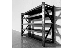 Heavy-duty Three-layer Iron Storage Rack with Snap Assembly Main Frame for Warehouse Home Use Exceptional Load-bearing Capacity