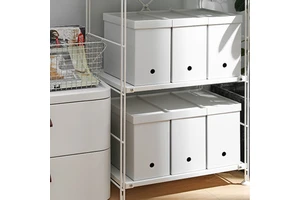 SHIMOYAMA Plastic Container Home File Storage Organization With Handle & Wheels