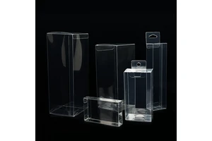 Custom Size PET Recyclable Rectangle Folding Gift Box OEM Clear Plastic Packaging Retail Box