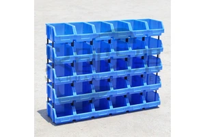 Industrial Workbench Stackable Plastic Hardware Organizer Box Warehouse Storage Bins Plastic Shelf Storage Bins Garage