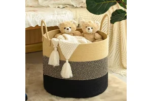 Simple Woven Flower Pot Basket Home Decoration Dirty Clothes Basket Storage Box Laundry Basket