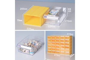 Direct Sale Small Drawer Storage Container Box Plastic Storage Organizer for Small Business for Household Storage