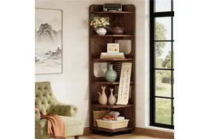 Universal Corner Bookshelf Rack Stylish Display and Storage for Books & Decorations