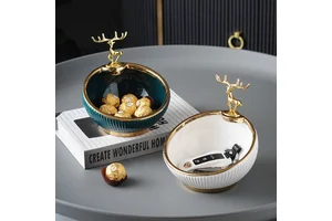 Ceramic Storage Box, Simple and High-end Storage Box, Desktop Storage Box Decoration