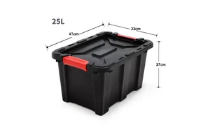 DB SX-25 25L Heavy Duty Durable PP Plastic Multifunction Space-Saving Collapsible Eco-Friendly American Style Storage Box