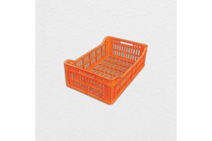 LAR PLF622 25L HDPE Perforated Plastic Crate Stackable Lightweight Food Crate
