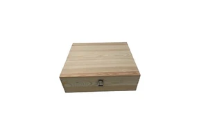 Square Decorative Unfinished Memory Box with Lids Decorative Storage Boxes with Lids Wood Boxes for Crafts