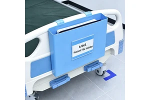 ABS Plastic Over-bed Document Holder with Hook Medical Chart Holder Custom Label Patient Record Holder for Hospital Bed