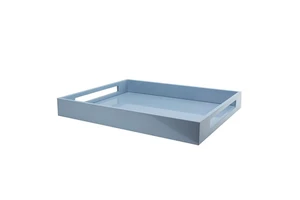 Large Ottoman Tray with Handles Spill Proof Serving Tray Organizer Tray Decorative for Living Room Bedroom Kitchen
