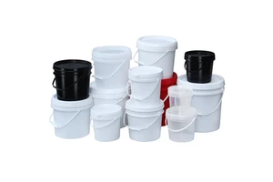 Food Grade PP HDPE 150ml 350ml 500ml 600ml 1l 2l 3l 5l 6l 10l 15l 18l 20l 25l 28l 30l Plastic Buckets With Lid And Handle
