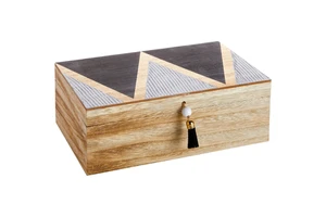 Modern Sustainable Wooden Decorative Boxes for Tabletop Storage