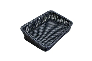 High Quality Small Snack pp Wicker Rattan Baskets Wholesale Ladder Shape Snack Basket Storage Basket