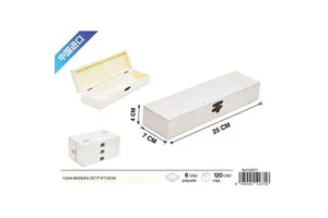 25*7*4*1.5cm Decorative Plywood Storage Box for Home Use Elegant Home Decor