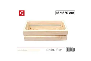 Moon-Shaped Wooden Home Storage Box 15x15x9 cm for Home Decoration