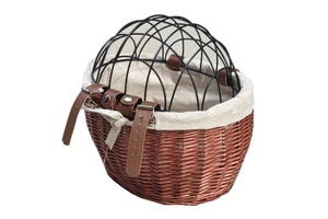 Bicycle Wicker Rattan Basket With Cover