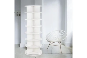 360 Degree Rotating Wooden Shoe Rack Storage Cabinet Modern Shoe Racks & Stands Shoe Display Rack