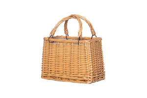 Manufacturers Faux Rattan Portable Flower Basket Woven Decorative Basket Camping Storage Plants Rustic Companion Basket