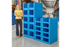 Heavy Duty Stackable PP Corrugated Plastic Storage Tote Box Coroplast Logistics Turnover Bin Custom Size And Color