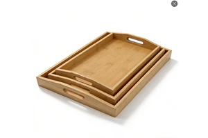 Environmentally Friendly Japanese-style Bamboo Wood Food Jewelry Storage Trays Multifunctional Kitchen Living Room Bathroom Easy