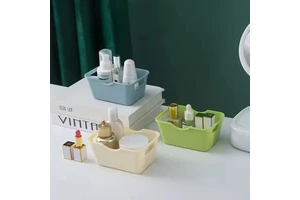 Heavy Duty Plastic Storage Box Multifunctional Desktop Tidy Organizer Storage Boxes for Bedroom Study Bathroom Kitchen