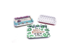 Factory Custom Food Storage Tin Tray Rectangular Shape Metal Cans